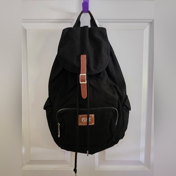 PINK Victoria's Secret Handbags - Black PINK Victoria's Secret Backpack